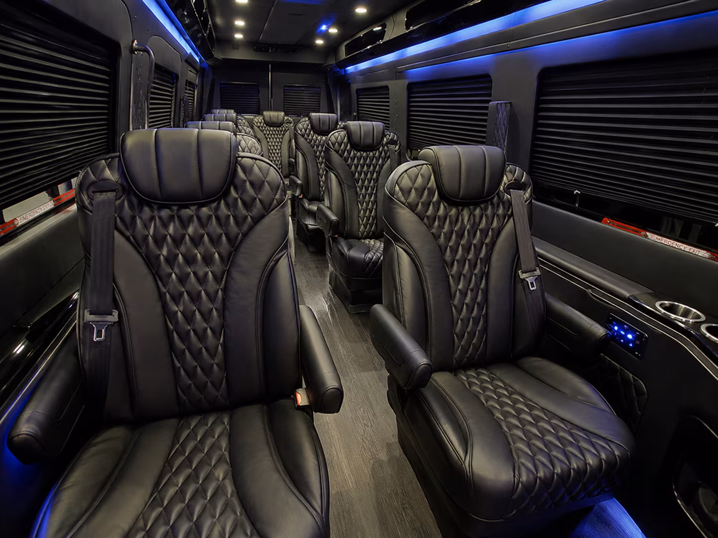 parent coordinated prom sprinter van bookings with set pickup and return times in tallahassee